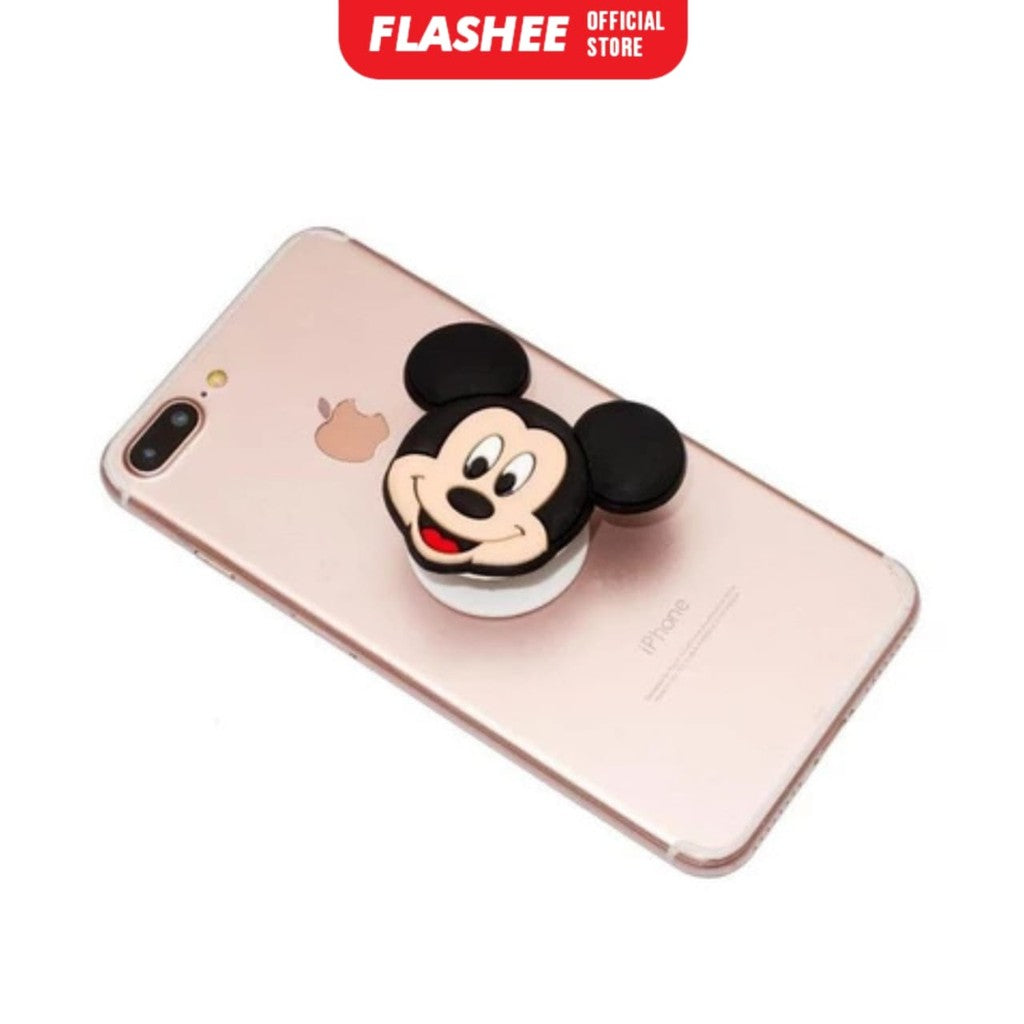 Flashee Pop Socket Karakter Lucu Motif Bear Grip Aksesoris Handphone Lucu Phone Holder 3D