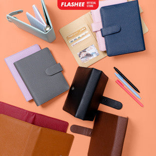 Flashee Binder Polos Keuangan A6 Ring 6 Notebook Binder A6 Lubang 6 Ring  Buku Catatan