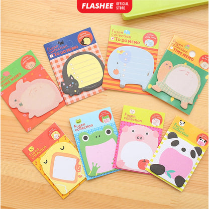 Flashee Sticky Notes Animal Lucu Memo Penanda Buku Stationery Sticky Note Hewan