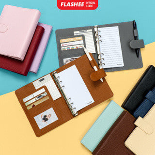 Flashee Binder Polos Keuangan A6 Ring 6 Notebook Binder A6 Lubang 6 Ring  Buku Catatan
