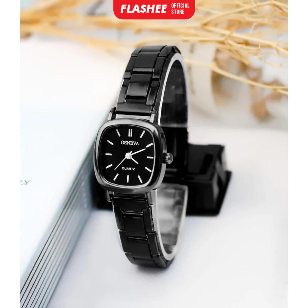 Flashee Jam Tangan Millie Wanita Analog Quartz Casual Jam Tangan Digital Strap Rantai Stainless