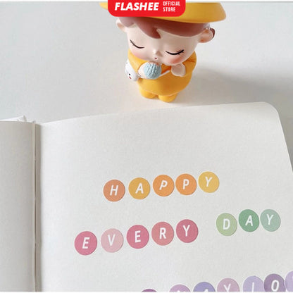 Flashee Stiker Huruf Deco Alphabet Untuk Diary Scrapbook Sticker Alat TulisSimple Stiker Jurnal