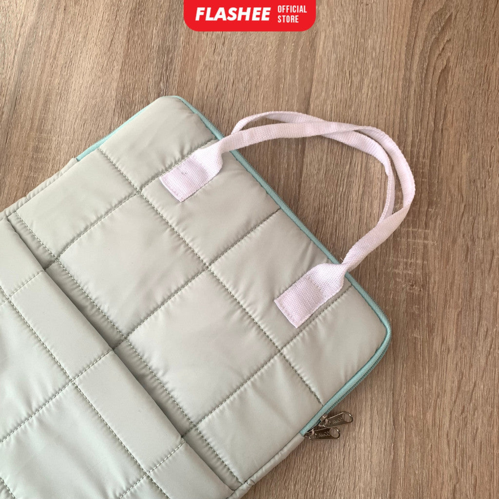 Flashee Tas Laptop Jinjing Waterproof  Bahan Puffy Sleeve Cover Laptop 14 Inch