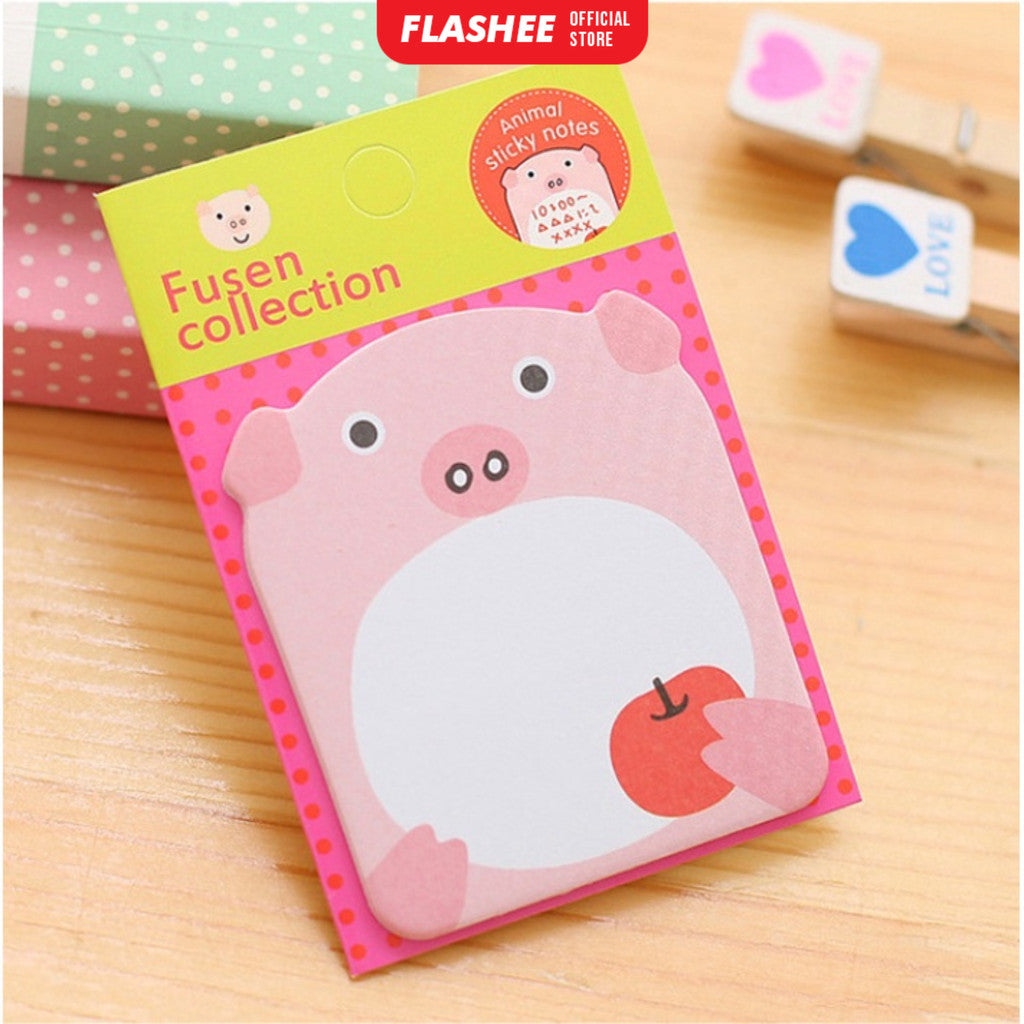 Flashee Sticky Notes Animal Lucu Memo Penanda Buku Stationery Sticky Note Hewan