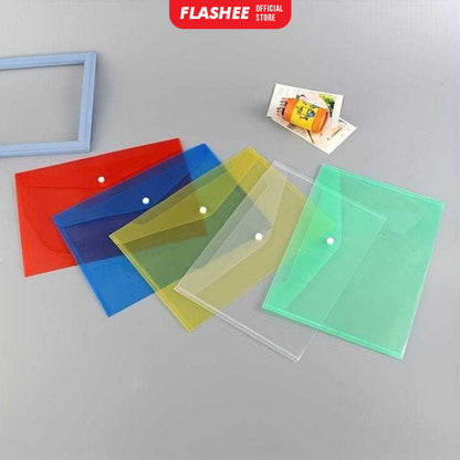 Flashee Map Folder Plastik Kancing Map Berkas F4 Map Dokumen Aesthetic