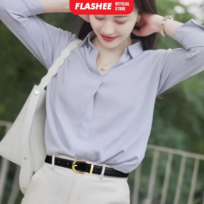 Flashee Ikat Pinggang Wanita Casual Bahan Pu Belt