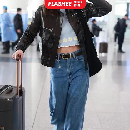 Flashee Ikat Pinggang Wanita Casual Bahan Pu Belt