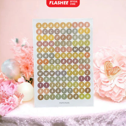 Flashee Stiker Huruf Deco Alphabet Untuk Diary Scrapbook Sticker Alat TulisSimple Stiker Jurnal
