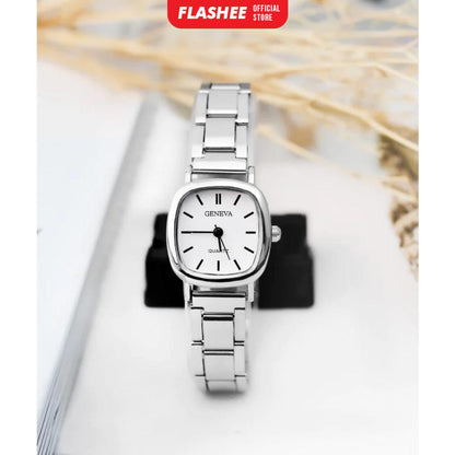 Flashee Jam Tangan Millie Wanita Analog Quartz Casual Jam Tangan Digital Strap Rantai Stainless