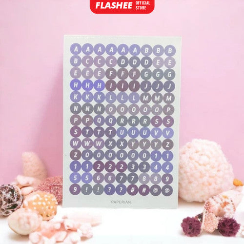 Flashee Stiker Huruf Deco Alphabet Untuk Diary Scrapbook Sticker Alat TulisSimple Stiker Jurnal
