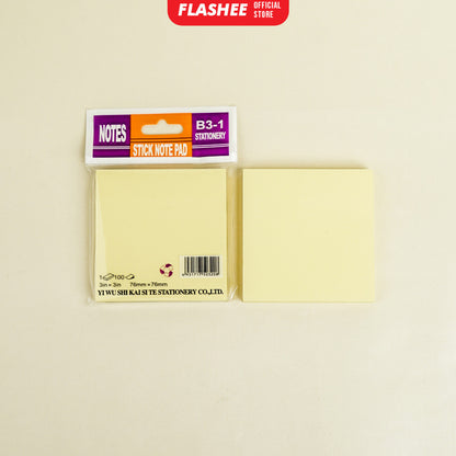 Flashee Sticky Note Polos Memo Stick 100 Sheets Kertas Sticky Notes Tempel Buku Tulis Organizer
