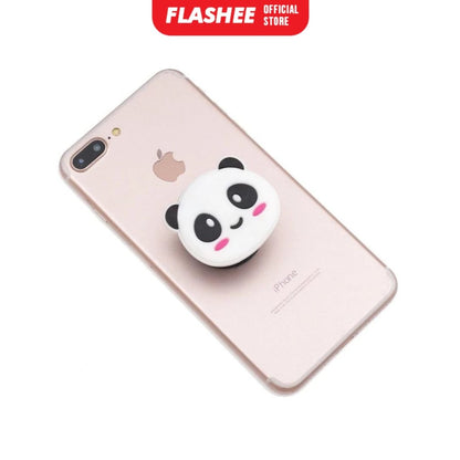 Flashee Pop Socket Karakter Lucu Motif Bear Grip Aksesoris Handphone Lucu Phone Holder 3D