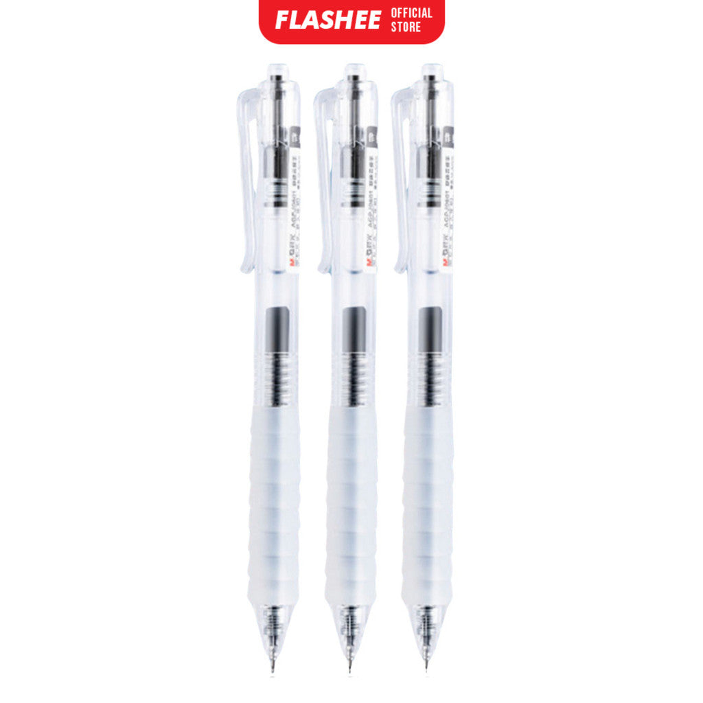 Flashee Pulpen Gel Mekanik Pena Gel Simple Pen Tinta Hitam 0.5mm Aesthetic