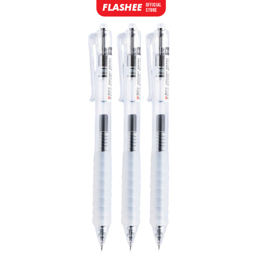 Flashee Pulpen Gel Mekanik Pena Gel Simple Pen Tinta Hitam 0.5mm Aesthetic