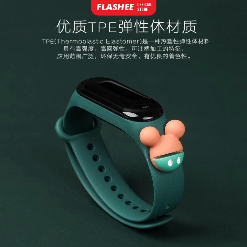 Flashee Jam Tangan Pippa Digital Elektronik Tahan Air Led Rubber Motif Jam Tangan Anak Wanita Laki