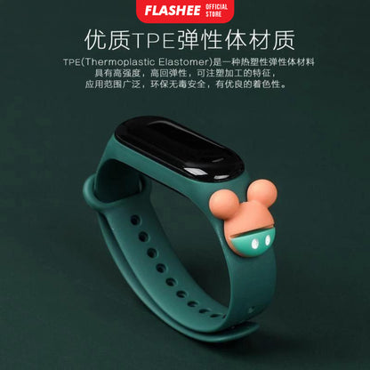 Flashee Jam Tangan Pippa Digital Elektronik Tahan Air Led Rubber Motif Jam Tangan Anak Wanita Laki
