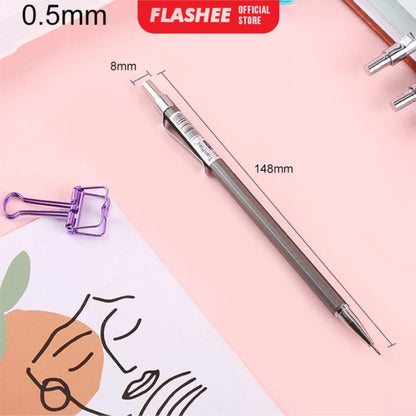 Flashee Bensia Pencil Mechanic 0.5 mm Pensil Mekanik Bensia Pensil Logam Tipis Runcing Bisa COD
