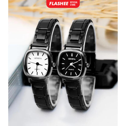 Flashee Jam Tangan Millie Wanita Analog Quartz Casual Jam Tangan Digital Strap Rantai Stainless