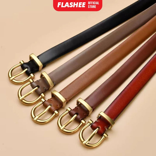 Flashee Ikat Pinggang Wanita Casual Bahan Pu Belt