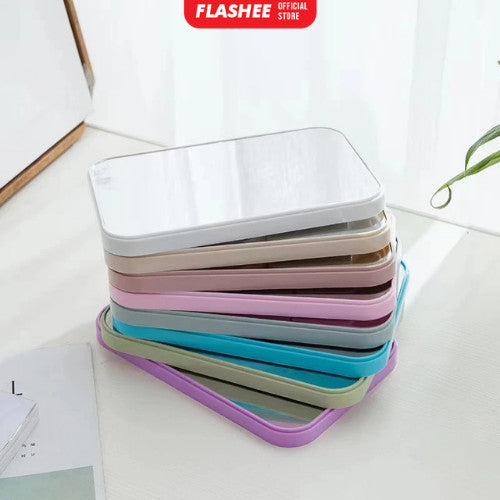 Flashee Cermin Lipat Persegi Portable Kaca Rias Make Up Beauty Mirror Cermin MakeUp