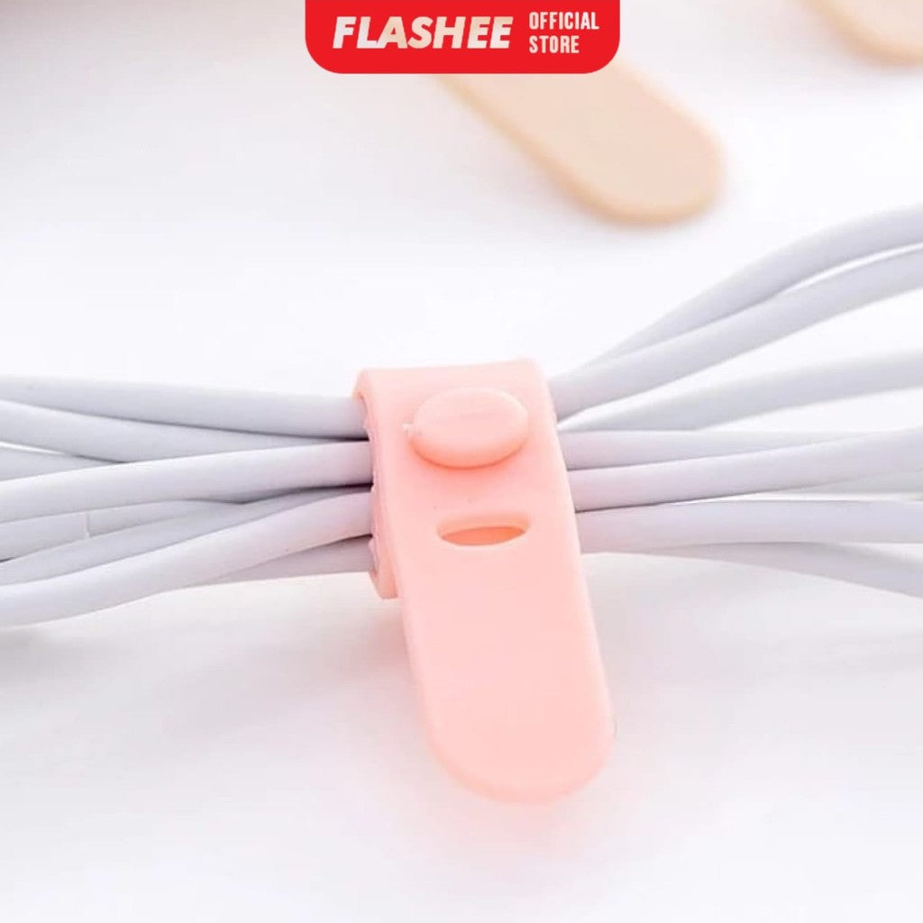 Flashee Tali Pengikat Kabel Karet Pengikat Kabel Charger Hp Universal Serbaguna Bahan Silikon