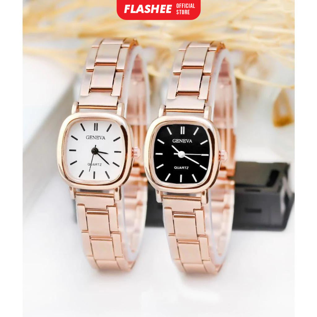 Flashee Jam Tangan Millie Wanita Analog Quartz Casual Jam Tangan Digital Strap Rantai Stainless