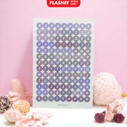 Flashee Stiker Huruf Deco Alphabet Untuk Diary Scrapbook Sticker Alat TulisSimple Stiker Jurnal