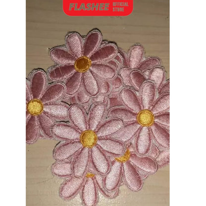 Flashee Patch Bordir Karakter Bunga Melati Patch Bordir Tempel Patch Setrika