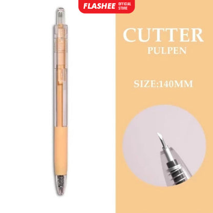 Flashee Cutter Pen Pisau Pulpen Ukir Kertas Mini Pen Cutter Pena Pisau