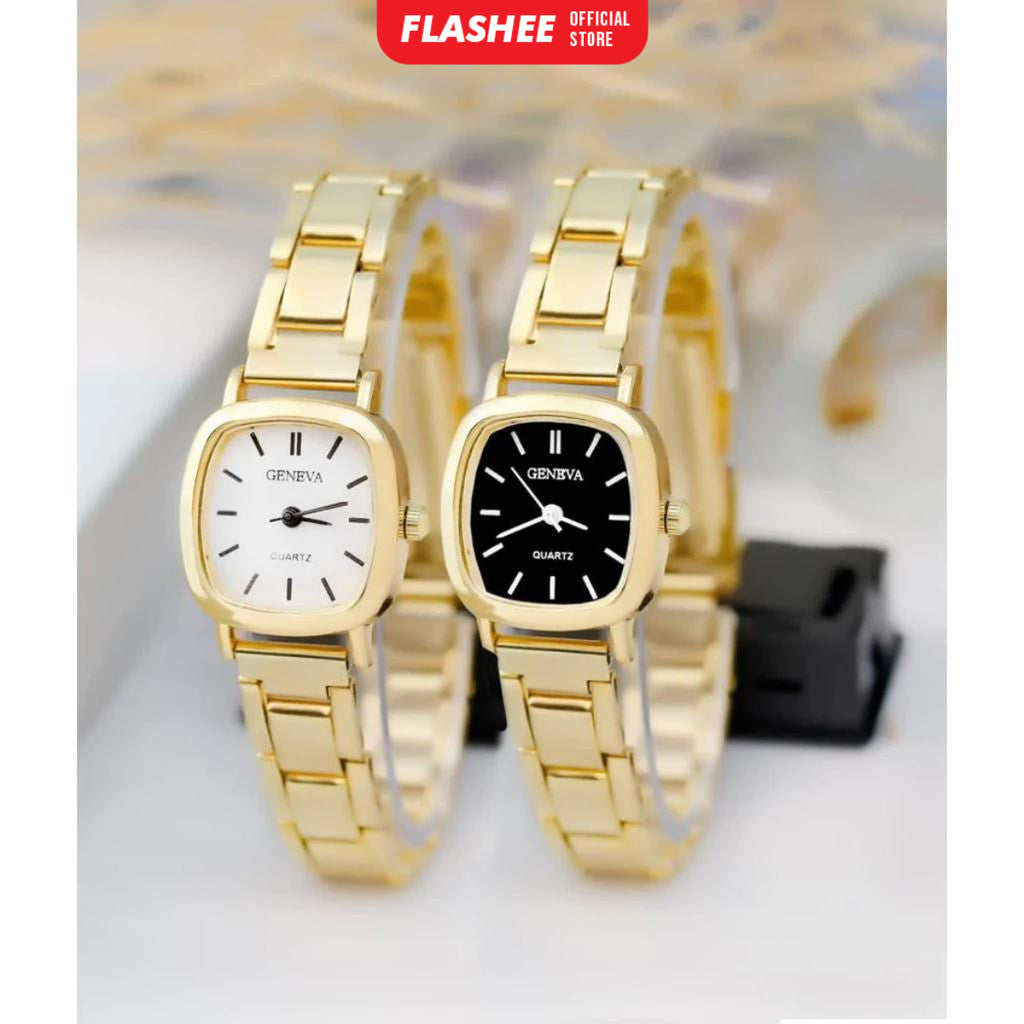 Flashee Jam Tangan Millie Wanita Analog Quartz Casual Jam Tangan Digital Strap Rantai Stainless