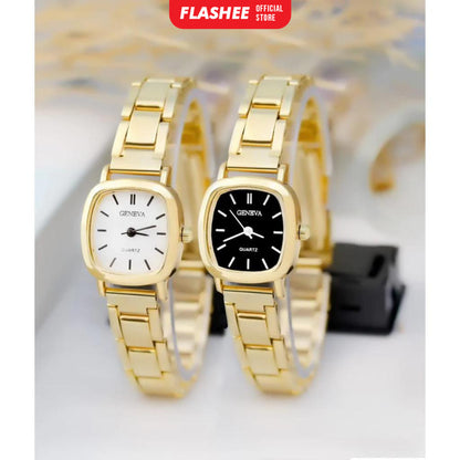Flashee Jam Tangan Millie Wanita Analog Quartz Casual Jam Tangan Digital Strap Rantai Stainless