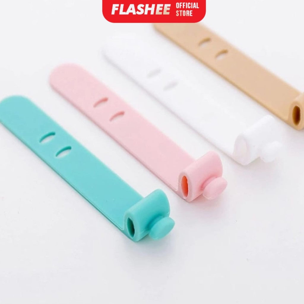 Flashee Tali Pengikat Kabel Karet Pengikat Kabel Charger Hp Universal Serbaguna Bahan Silikon