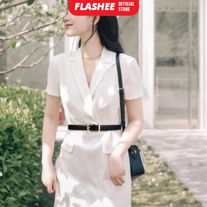 Flashee Ikat Pinggang Wanita Casual Bahan Pu Belt