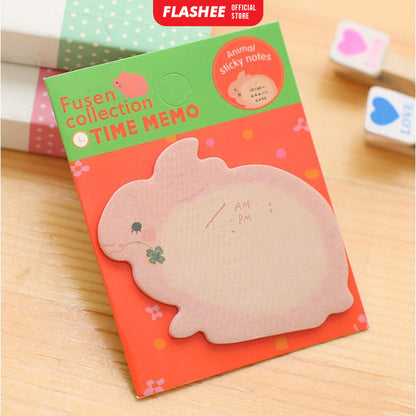 Flashee Sticky Notes Animal Lucu Memo Penanda Buku Stationery Sticky Note Hewan