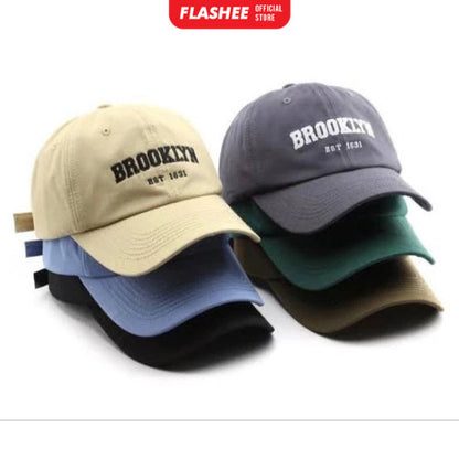 Flashee Topi Baseball Pria Wanita Dewasa Brooklyn New York Topi Kualitas Premium Style Mens Fashion