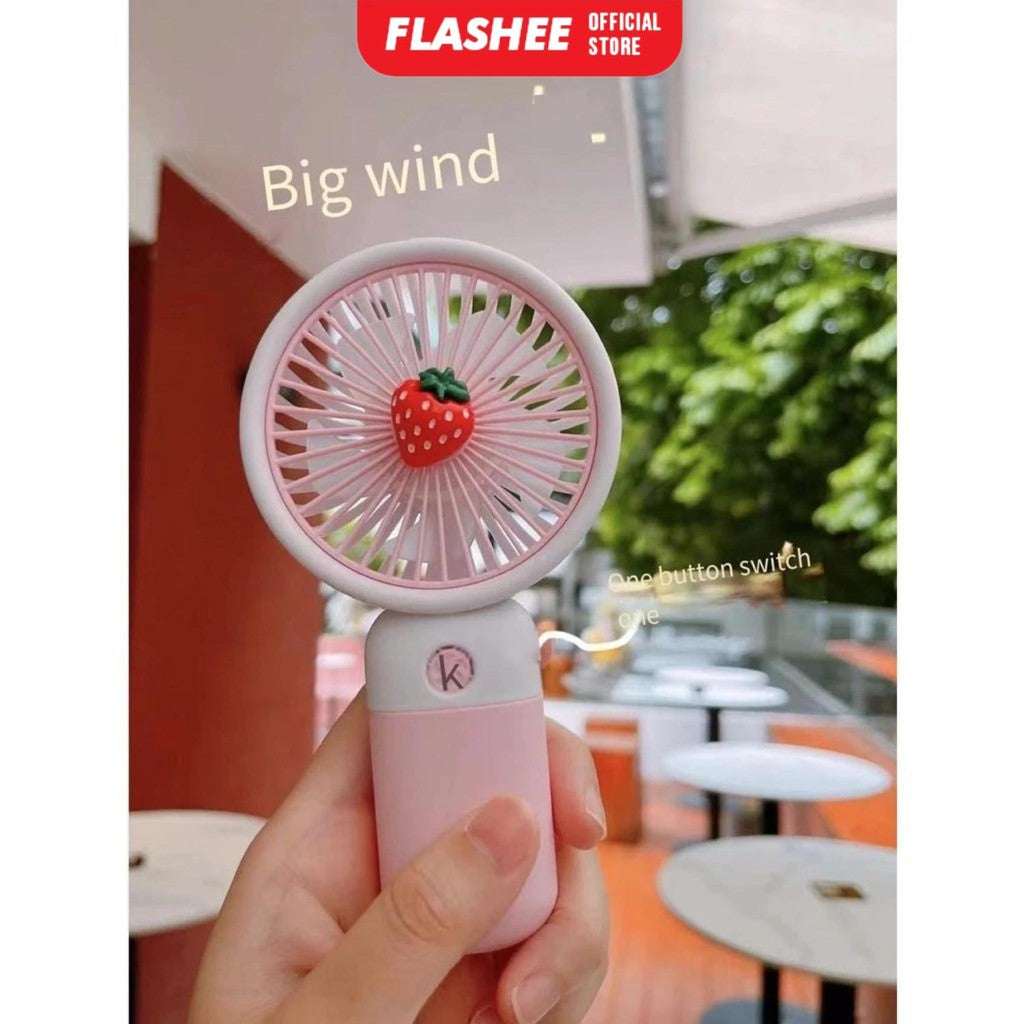 Flashee Kipas Angin Genggam Mini Portable Bentuk Buah Kipas Angin Mini Portable Dengan Stand Holder