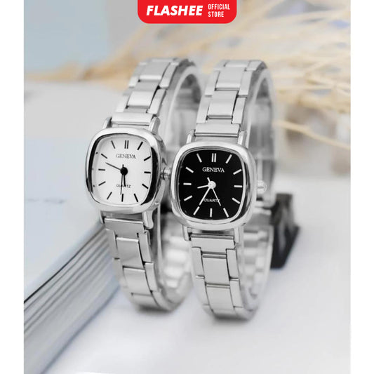 Flashee Jam Tangan Millie Wanita Analog Quartz Casual Jam Tangan Digital Strap Rantai Stainless