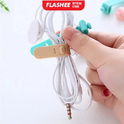 Flashee Tali Pengikat Kabel Karet Pengikat Kabel Charger Hp Universal Serbaguna Bahan Silikon