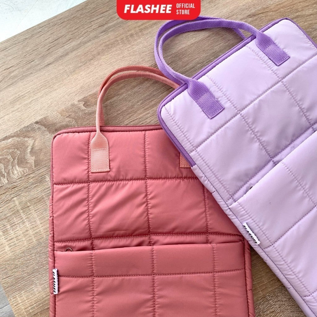 Flashee Tas Laptop Jinjing Waterproof  Bahan Puffy Sleeve Cover Laptop 14 Inch