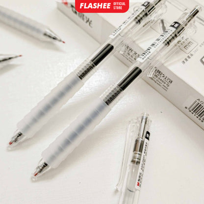 Flashee Pulpen Gel Mekanik Pena Gel Simple Pen Tinta Hitam 0.5mm Aesthetic
