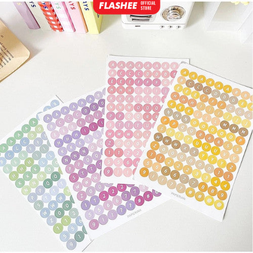 Flashee Stiker Huruf Deco Alphabet Untuk Diary Scrapbook Sticker Alat TulisSimple Stiker Jurnal