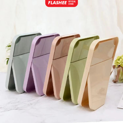 Flashee Cermin Lipat Persegi Portable Kaca Rias Make Up Beauty Mirror Cermin MakeUp