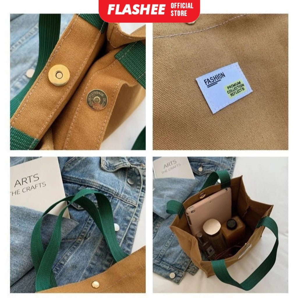 Flashee Totebag Shoulderbag Kotak Tas Wanita Jinjing Tas Bahu Kotak Mini