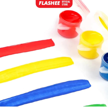 Flashee 1 Set Cat Lukis Akrilik Mini Ukuran 3 ml 12 Warna Cat Akrilik Kanvas Lukisan Kanvas
