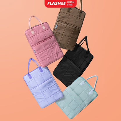 Flashee Tas Laptop Jinjing Waterproof  Bahan Puffy Sleeve Cover Laptop 14 Inch