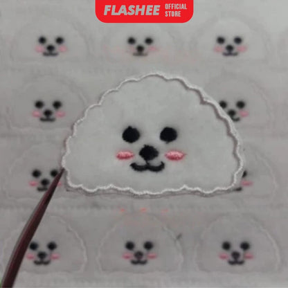 Flashee Patch Bordir Poodle Dogs Animals  Patch Bordir Iron On Patch Bordir Karakter Lucu