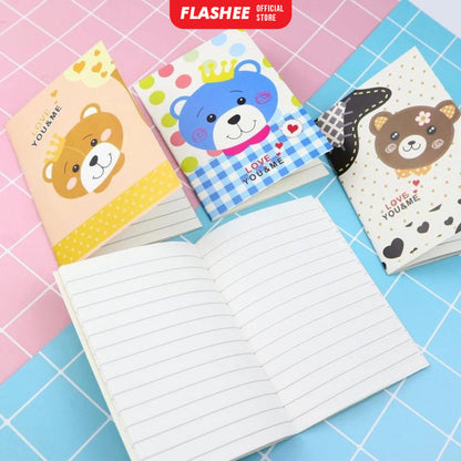 Flashee Buku Kecil Catatan A6 Notepad Mini Motif Kartun 18 Lembar Kertas