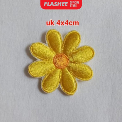 Flashee Patch Bordir Karakter Bunga Melati Patch Bordir Tempel Patch Setrika