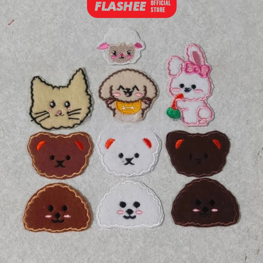 Flashee Patch Bordir Poodle Dogs Animals  Patch Bordir Iron On Patch Bordir Karakter Lucu