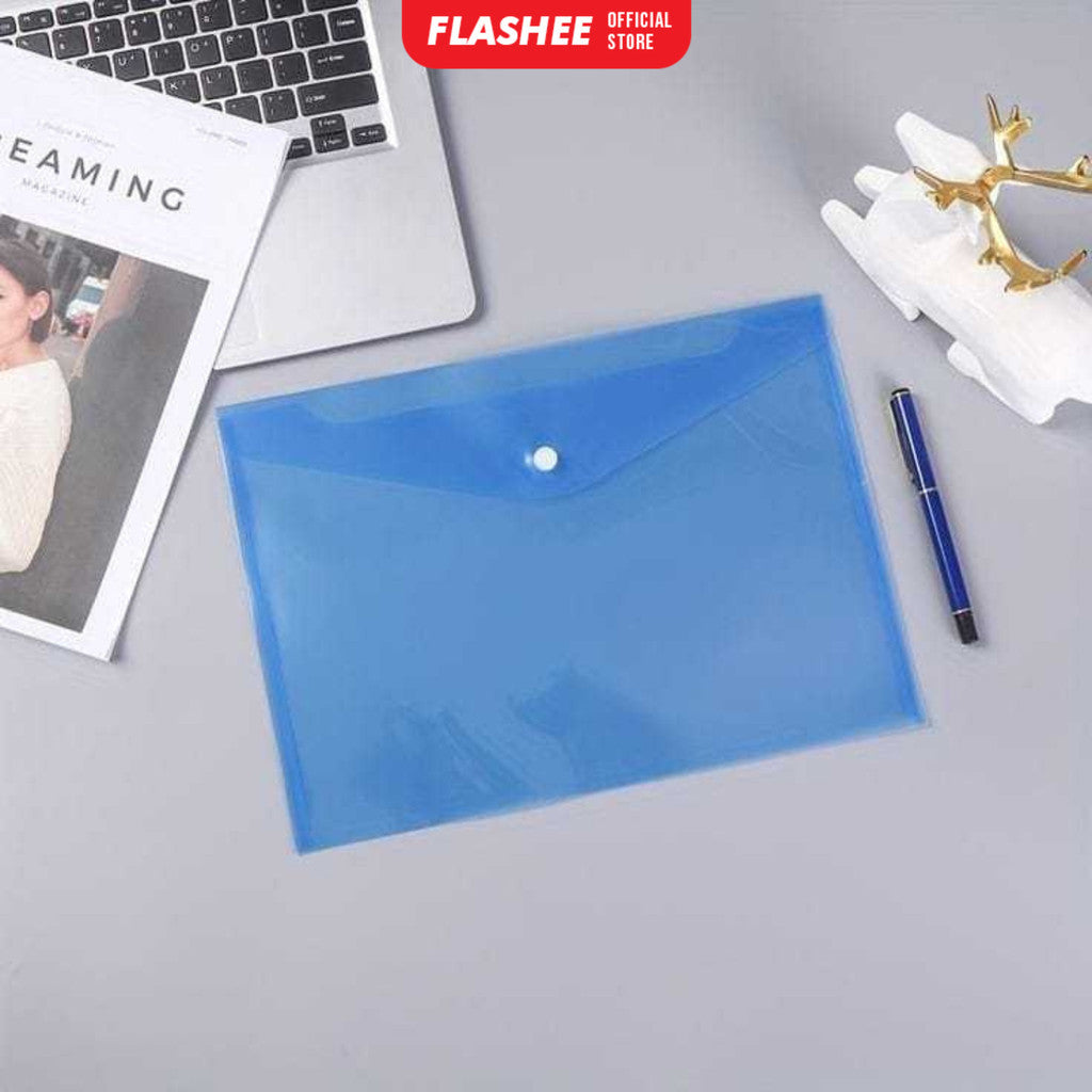 Flashee Map Folder Plastik Kancing Map Berkas F4 Map Dokumen Aesthetic